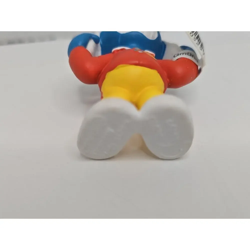 Smurfs 20529 Soccer Football Sports Trainer Smurf Schleich Peyo Vtg PVC Figure
